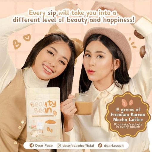 Dear Face Beauty Bean Premium Korean Mocha Coffee (10 sachets x 18g) Dietary Supplement