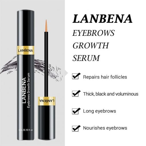 Lanbena Eyebrow Growth Serum Longer Fuller Thicker Nourishes Eyebrow Enhancer Eyelash Fast Hair Growth Make Up Beauty Makeup