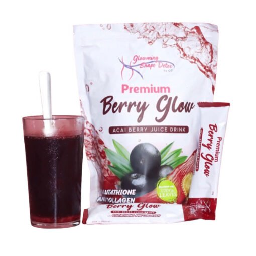 Glowming Shape Detox Premium Berry Glow Acai Berry Juice Drink with Glutathione & Collagen