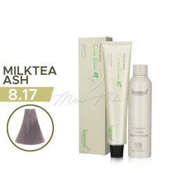 Bremod Premium Series 8.17 Milk Tea Ash Bremod Cocoa Butter Hair Color and Bleach Set