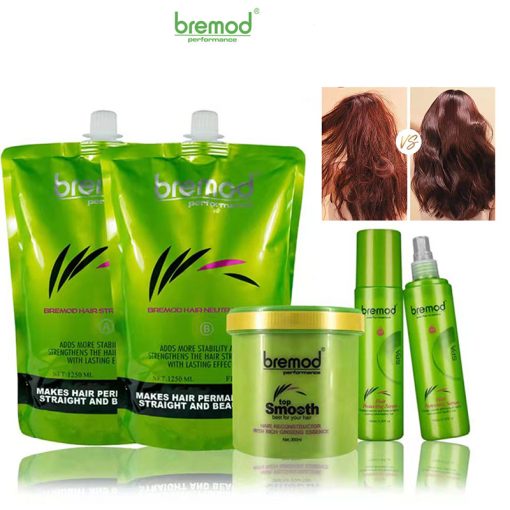 BREMOD Hair Straightening Set (A + B) Makes Hair Permanently Straight and Beautiful